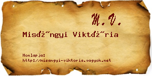 Misángyi Viktória névjegykártya